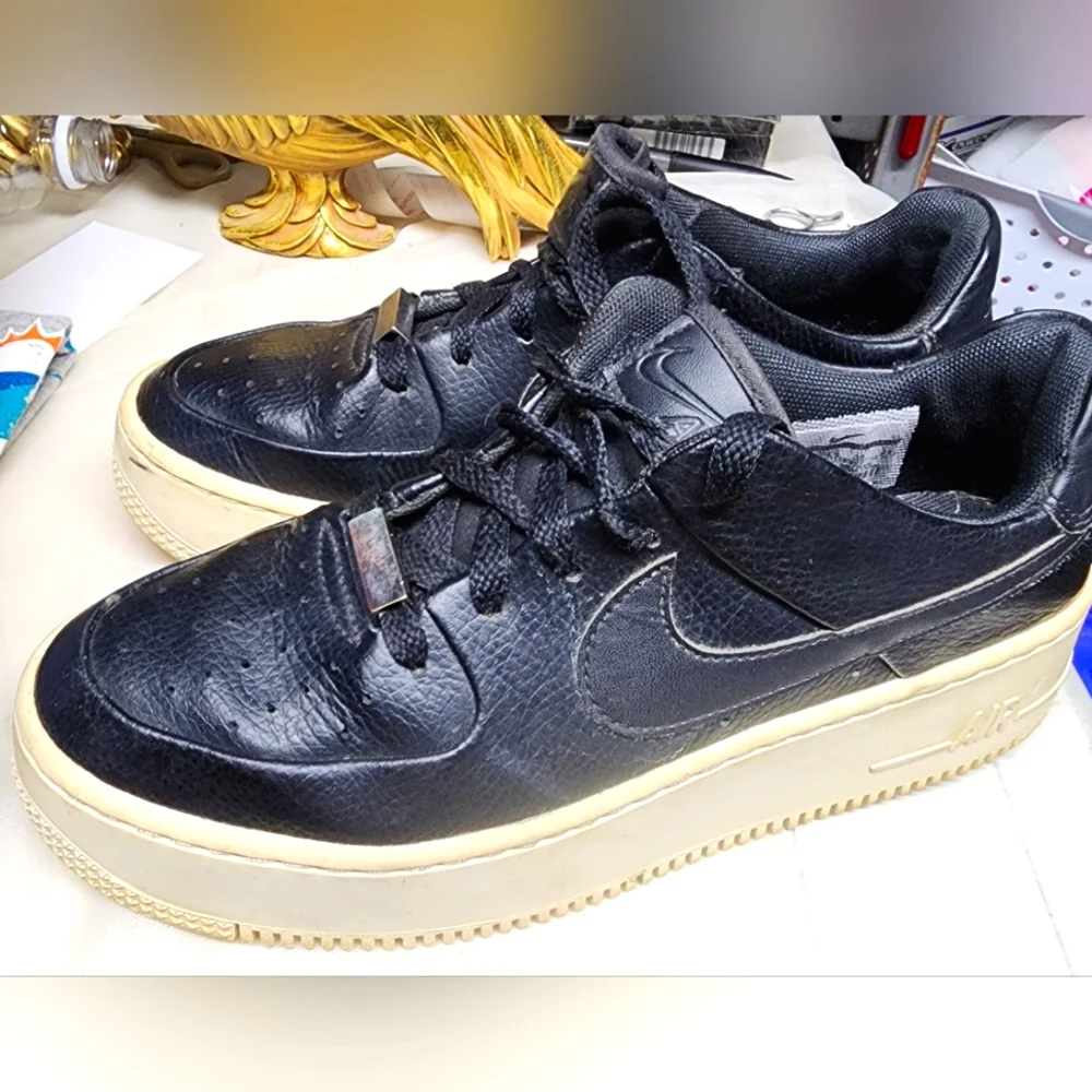 Nike AF 1 Platform black Size 7 - Picture 1 of 4